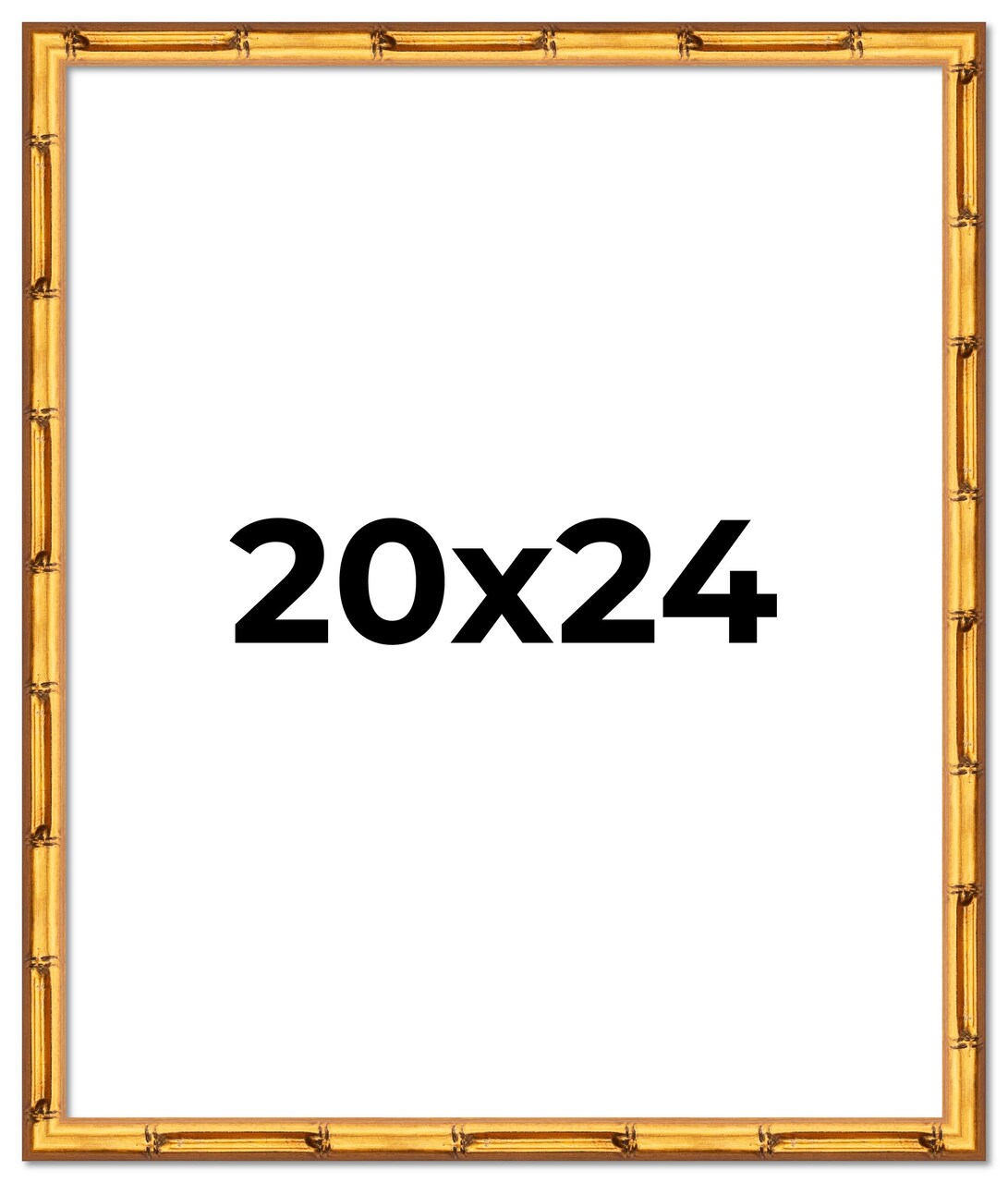 20x24 Thin Bamboo Picture Frame with UV-Resistant Acrylic & Acid Free Backing, Available in 2 Finishes - Gold and Brown
